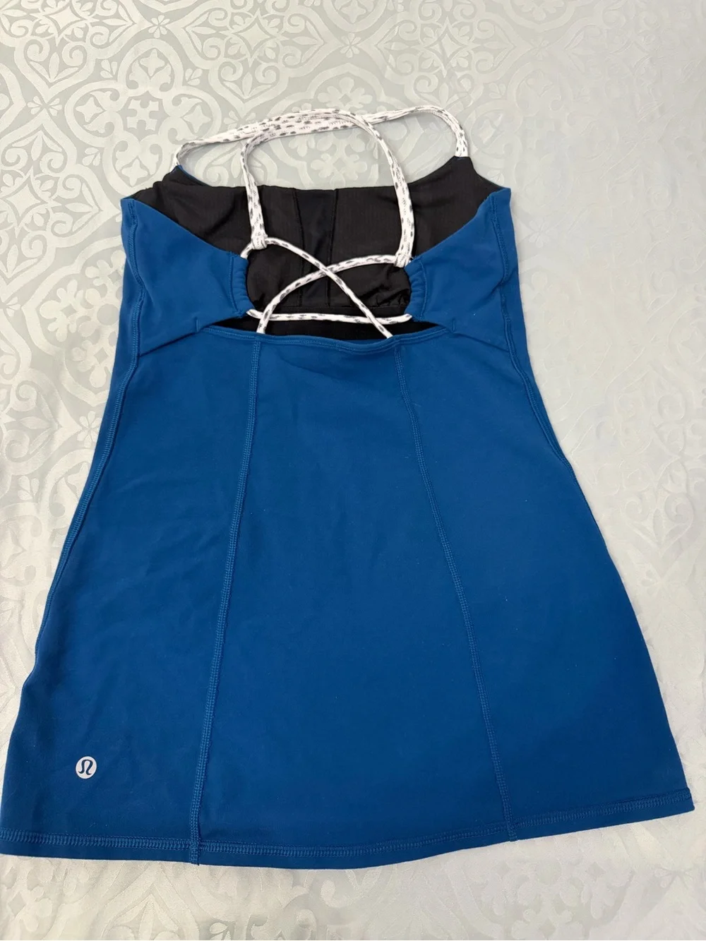 lululemon athletica Royal Blue Tank with White Braided Straps